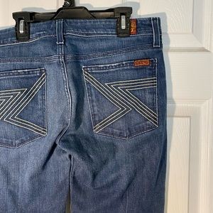 7 For All Mankind Jeans.   Inseam is 29.5”